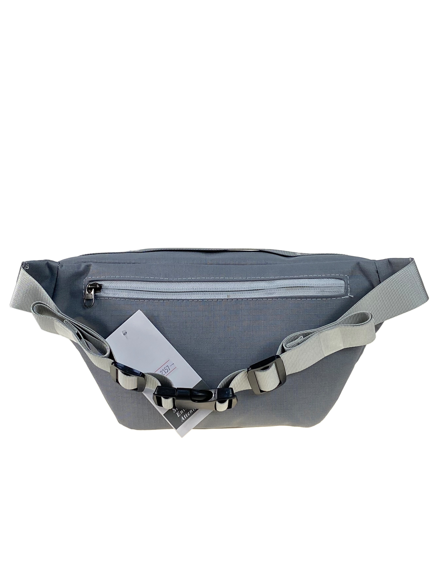На фото 2 - Мужская поясная сумка из текстиля, цвет серый