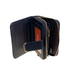 На фото 2 -  Женское портмоне из искусственной кожи, цвет черный На фото 2 -  Женское портмоне из искусственной кожи, цвет черный