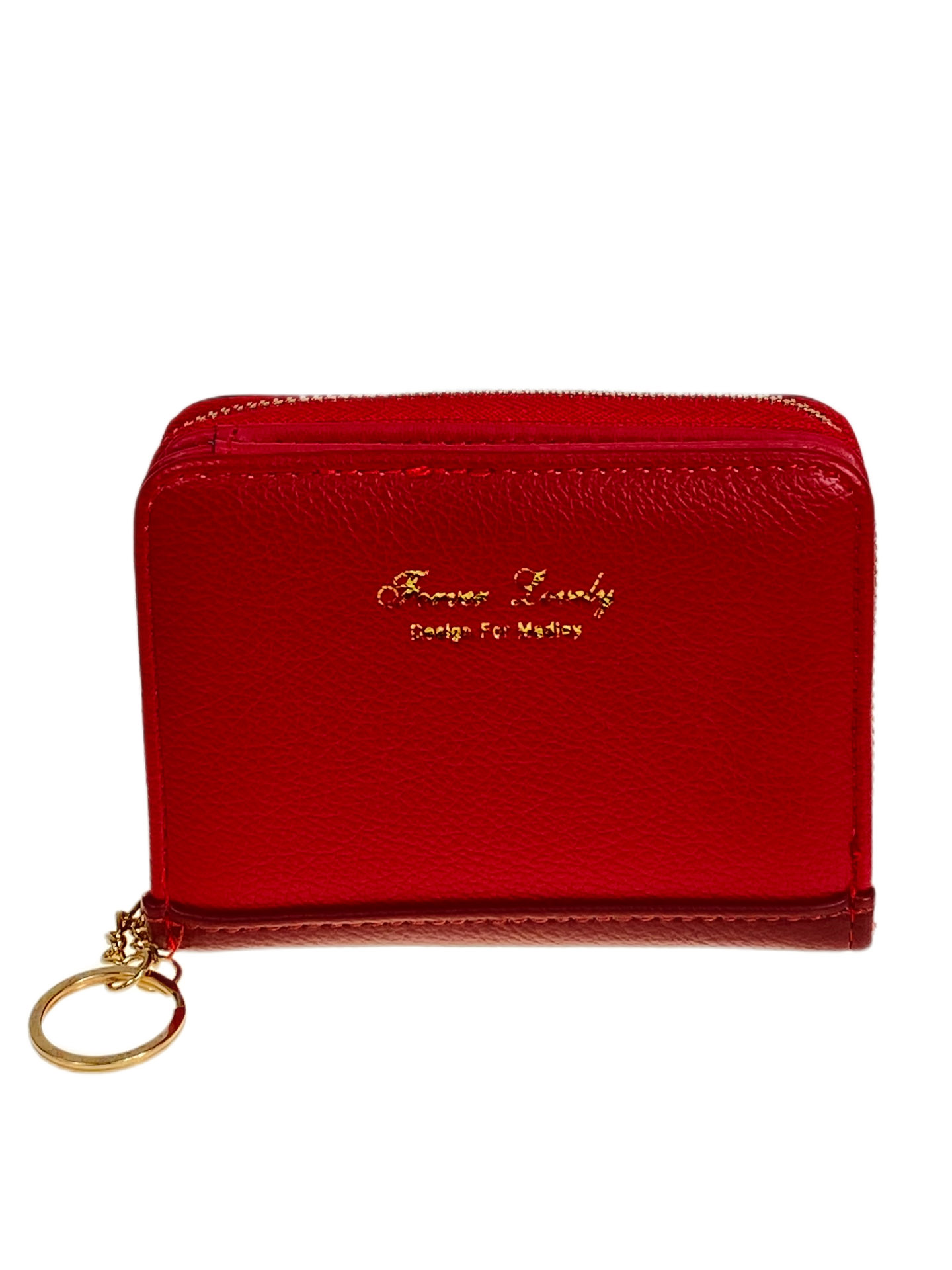 На фото 1 -  Женское портмоне из искусственной кожи, цвет красный