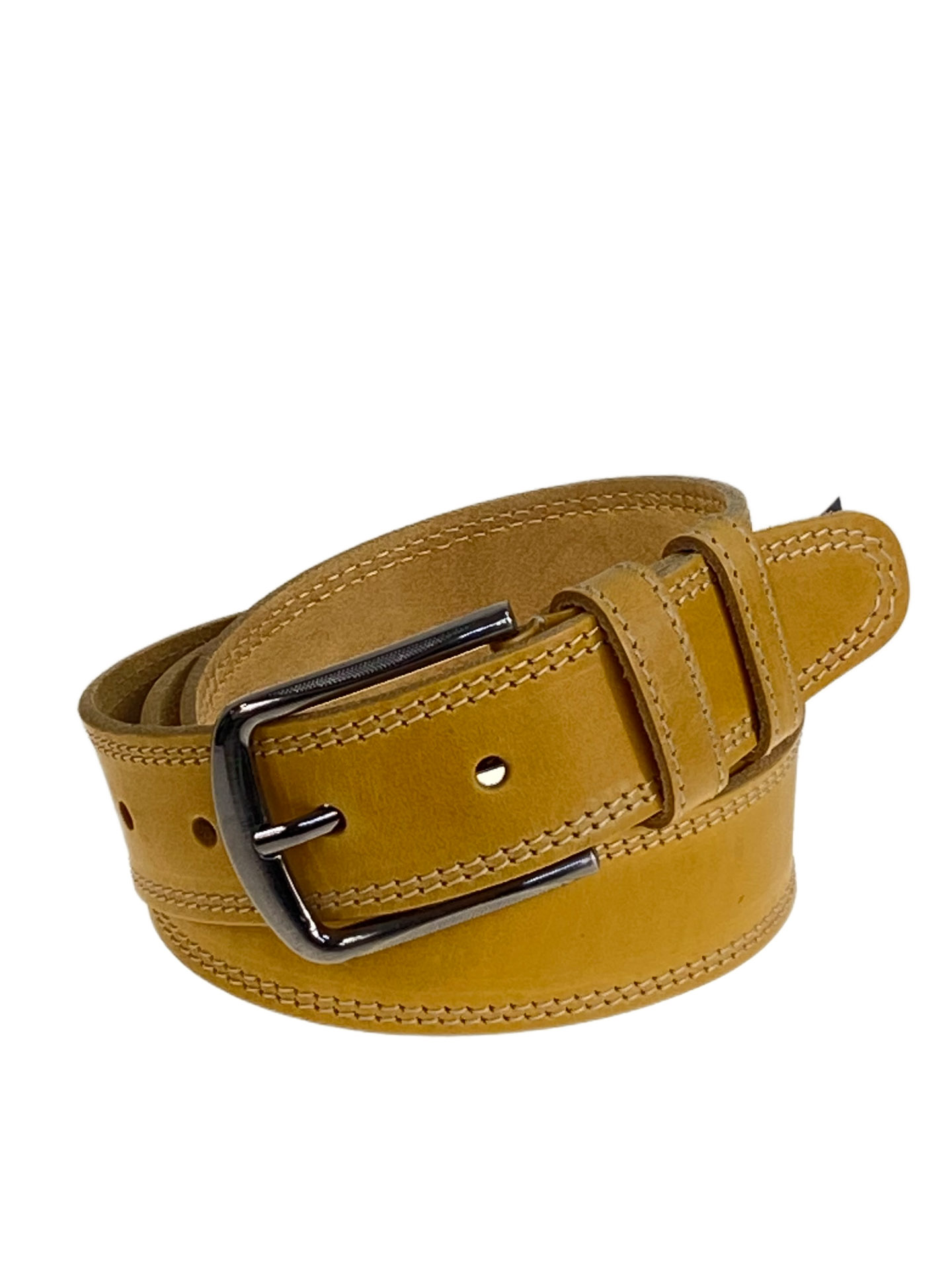 На фото 1 -  Ремень мужской из натуральной кожи, цвет горчичный