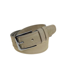 На фото 1 -  Ремень мужской из натуральной кожи, цвет серо-белый