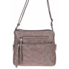 На фото 2 -  Женская классическая сумка из искусственной кожи, цвет бежевый