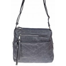 На фото 2 -  Женская классическая сумка из искусственной кожи, цвет темно серый
