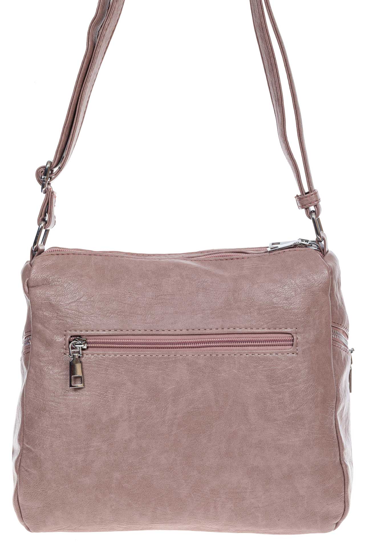 На фото 3 -  Женская классическая сумка из искусственной кожи, цвет пыльная роза