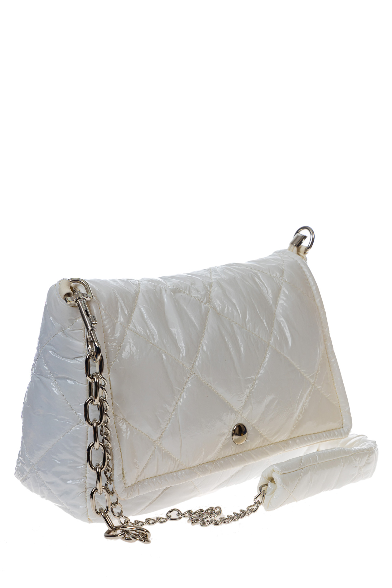 На фото 3 - Женская сумка из водооталкивающей ткани, цвет белый