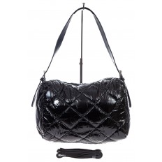 На фото 2 - Женская сумка дутая, цвет черный