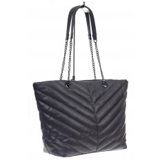 На фото 3 - Женская сумка-шоппер из искусственной кожи, цвет серый
