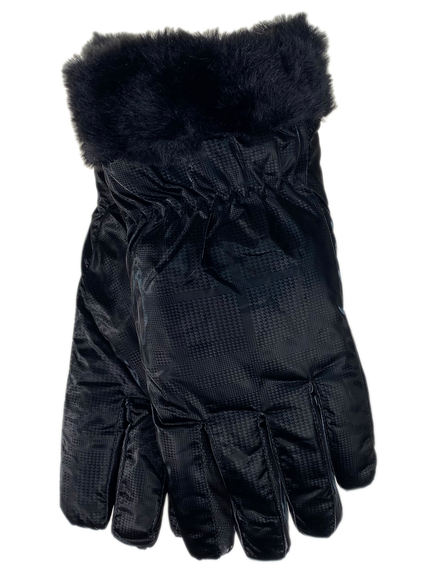 На фото 1 - Женские перчатки утепленные, цвет черный