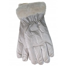 На фото 1 - Женские перчатки утепленные, цвет бело серый
