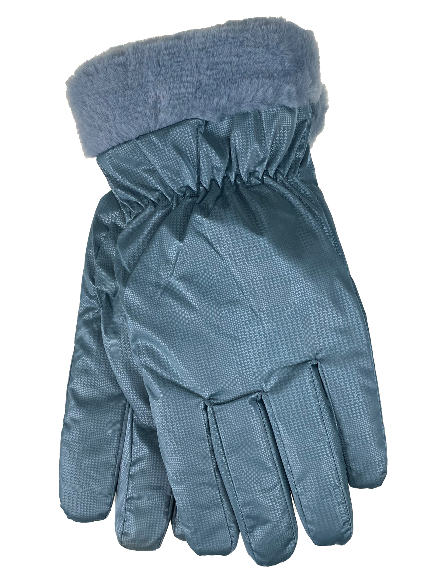 На фото 1 - Женские перчатки утепленные, цвет бирюза