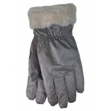 На фото 1 - Женские перчатки утепленные, цвет светло серый