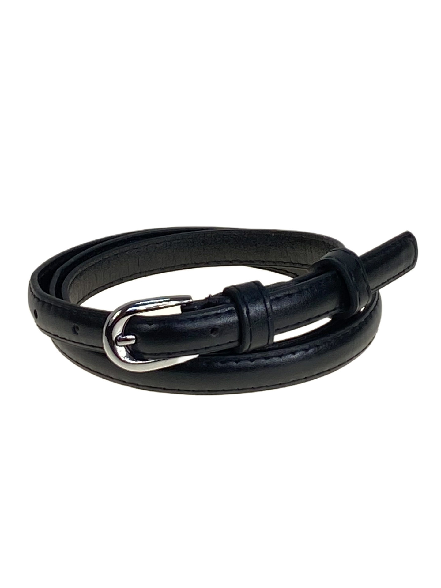 На фото 1 -  Ремень женский из искусственной кожи, цвет  черный