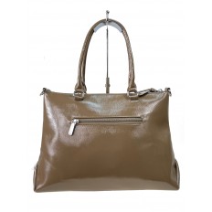 На фото 2 - Женская сумка тоут из искусственной кожи, цвет бежево-коричневый
