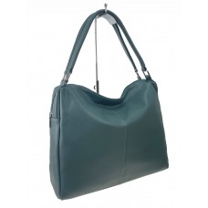 На фото 1 - Женская сумка из искусственной кожи, цвет зеленый 