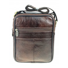 На фото 3 - Мужская кожаная сумка для документов, коричневая