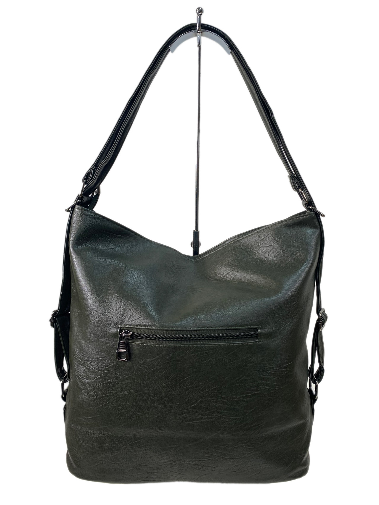 На фото 2 - Женская сумка  из искусственной кожи, цвет  зеленый