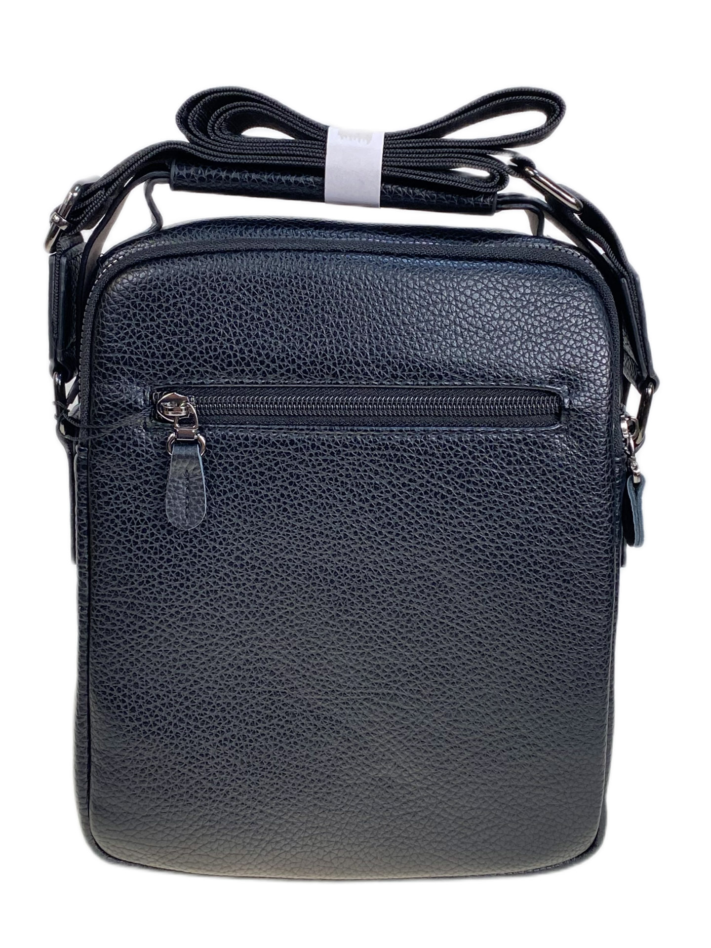 На фото 2 - Сумка мужская из искусственной кожи, цвет черный