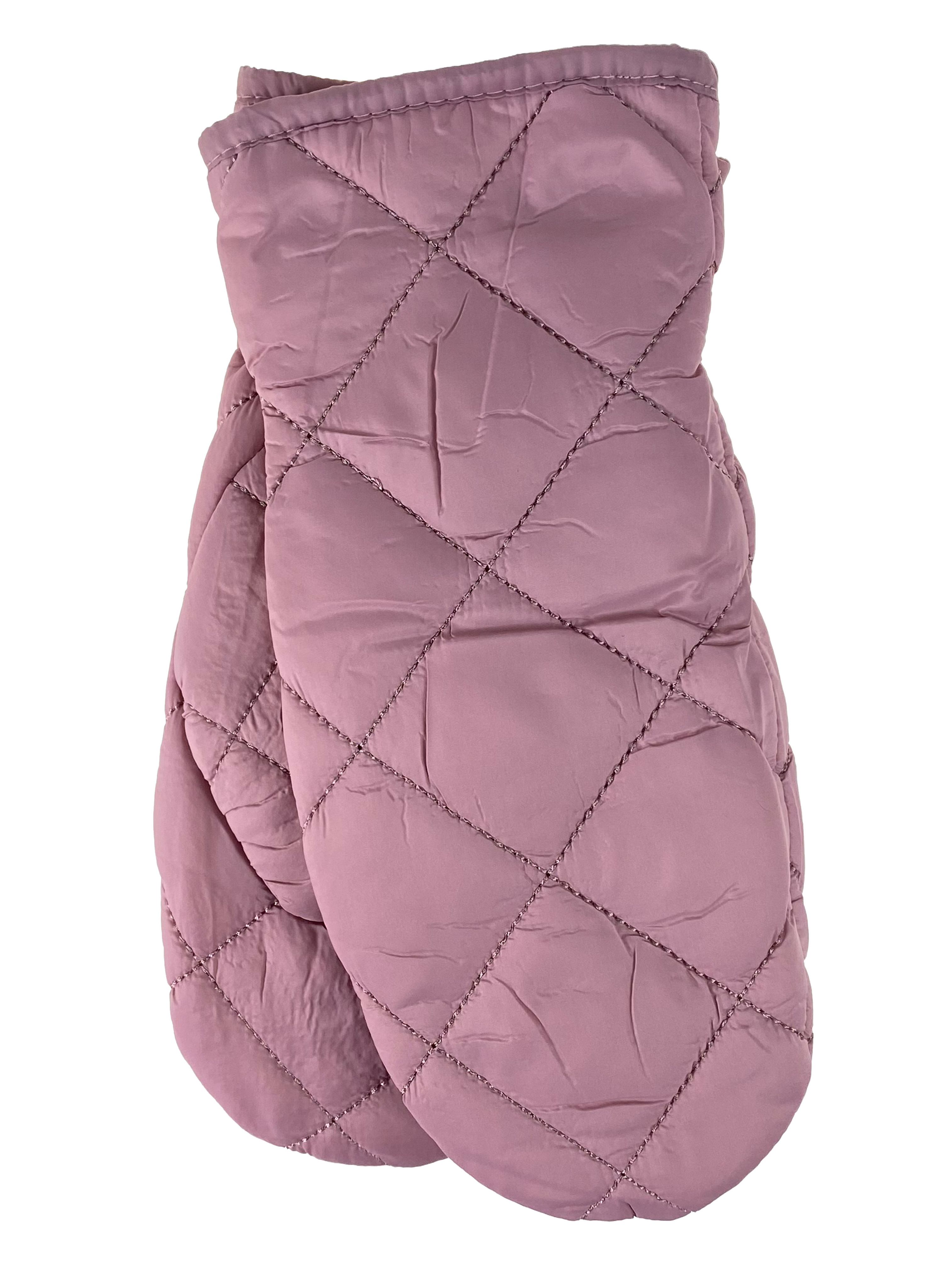 На фото 1 - Зимние женские варежки с подкладом из искусственного меха, цвет розовый