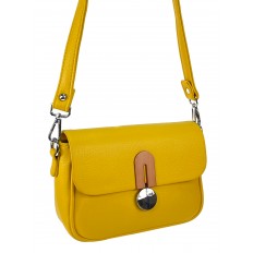 На фото 3 - Женская сумка кросс-боди из искусственной кожи, цвет желтый