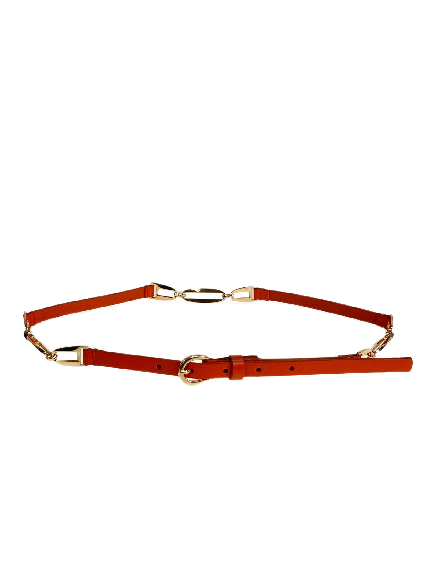 На фото 1 -  Ремень женский из натуральной кожи кожи, цвет оранжевый