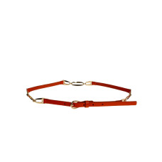 На фото 1 -  Ремень женский из натуральной кожи кожи, цвет оранжевый