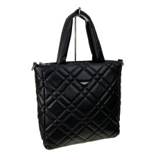 На фото 1 - Женская сумка из искусственной кожи, цвет черный На фото 1 - Женская сумка из искусственной кожи, цвет черный