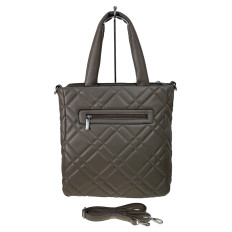 На фото 2 - Женская сумка из искусственной кожи, цвет хаки