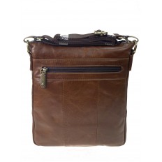 На фото 2 - Мужская сумка - планшет из натуральной кожи, цвет коричневый