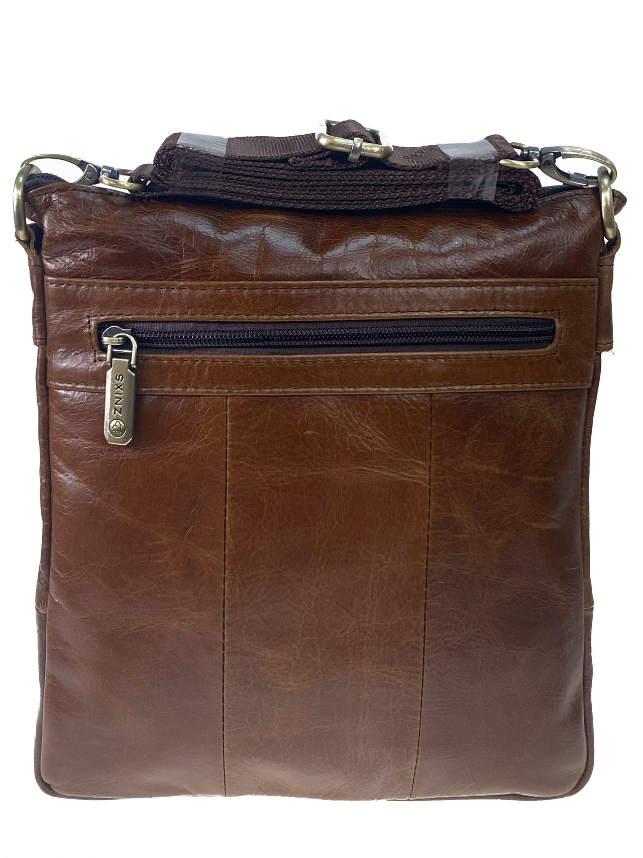 На фото 2 - Мужская сумка - планшет из натуральной кожи, цвет коричневый