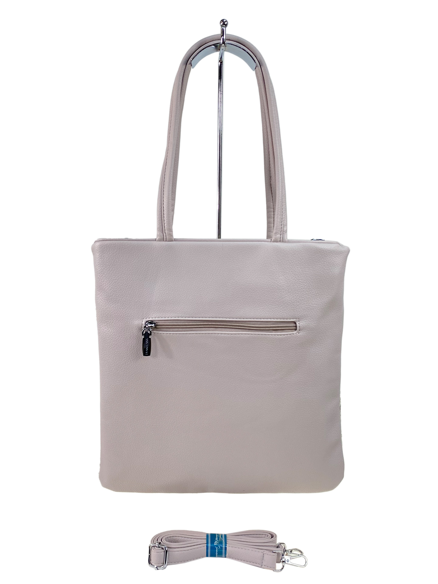 На фото 2 - Женская сумка шоппер из текстиля и искусственной кожи,  цвет мультицвет