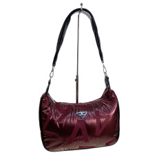 На фото 1 - Сумка из болоньи  через плечо, цвет бордовый