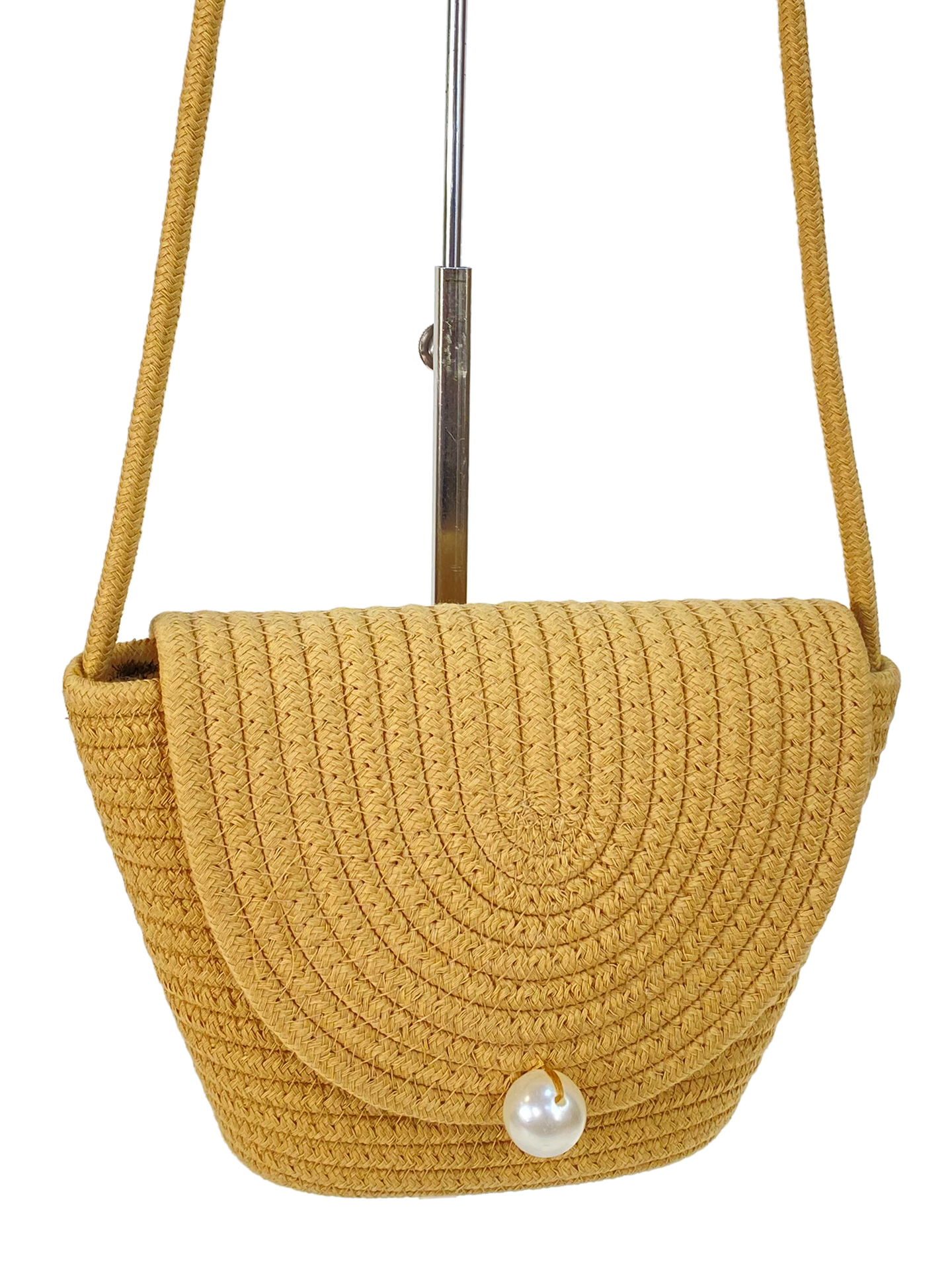 На фото 1 - Летняя плетеная сумка, цвет крафт