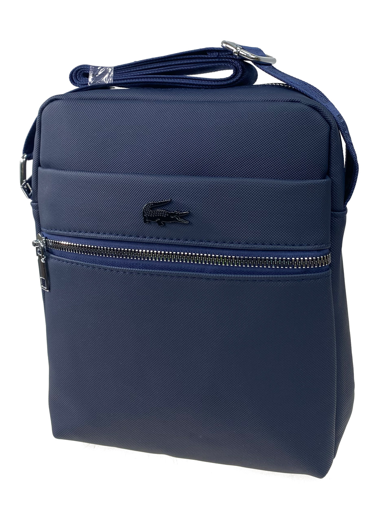 На фото 1 - Мужская сумка из эко кожи, цвет синий