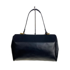 На фото 2 - Женская сумка из искусственной кожи и замши, цвет черный