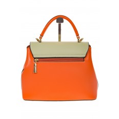 На фото 3 - Handbag из искусственной кожи оранжевого цвета 2342MJ5