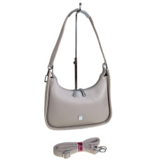 На фото 1 - Женская сумка из искусственной кожи, цвет серо-белый