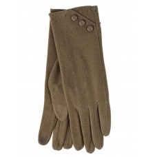 На фото 1 - Элегантные демисезонные перчатки из велюра, цвет коричневый