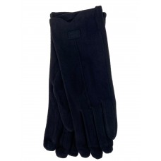 На фото 1 - Элегантные демисезонные перчатки из велюра, цвет черный