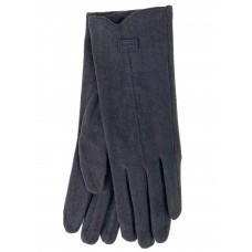 На фото 1 - Элегантные демисезонные перчатки из велюра, цвет серый