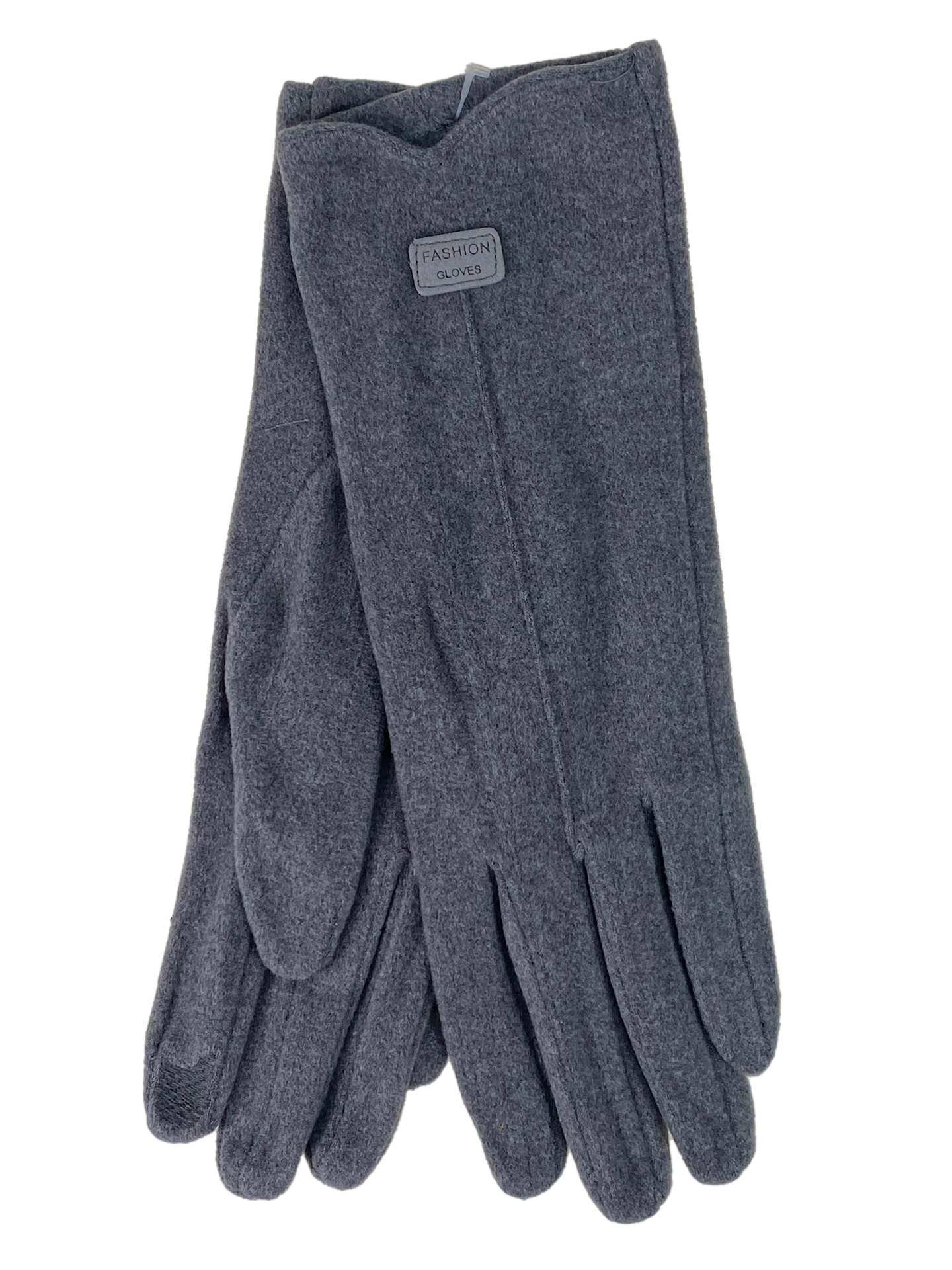 На фото 1 - Элегантные демисезонные перчатки из велюра, цвет светло серый