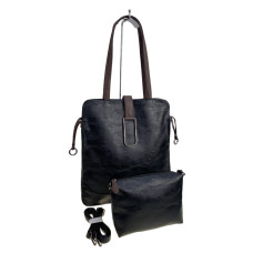 На фото 1 - Женская сумка из натуральной кожи, цвет черный На фото 1 - Женская сумка из натуральной кожи, цвет черный