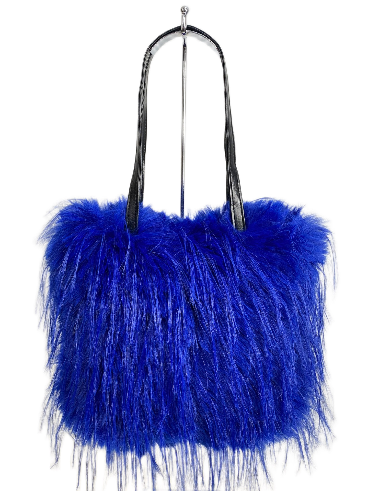 На фото 2 - Женская сумка из искусственного меха, цвет синий