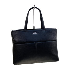 На фото 1 - Женская сумка из искусственной кожи, цвет черный