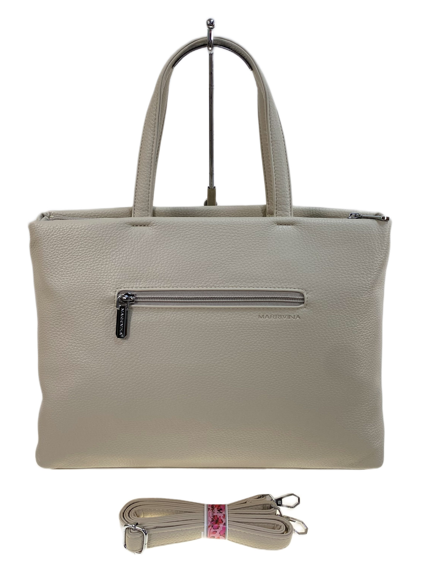 На фото 2 - Женская сумка из искусственной кожи, цвет молочный