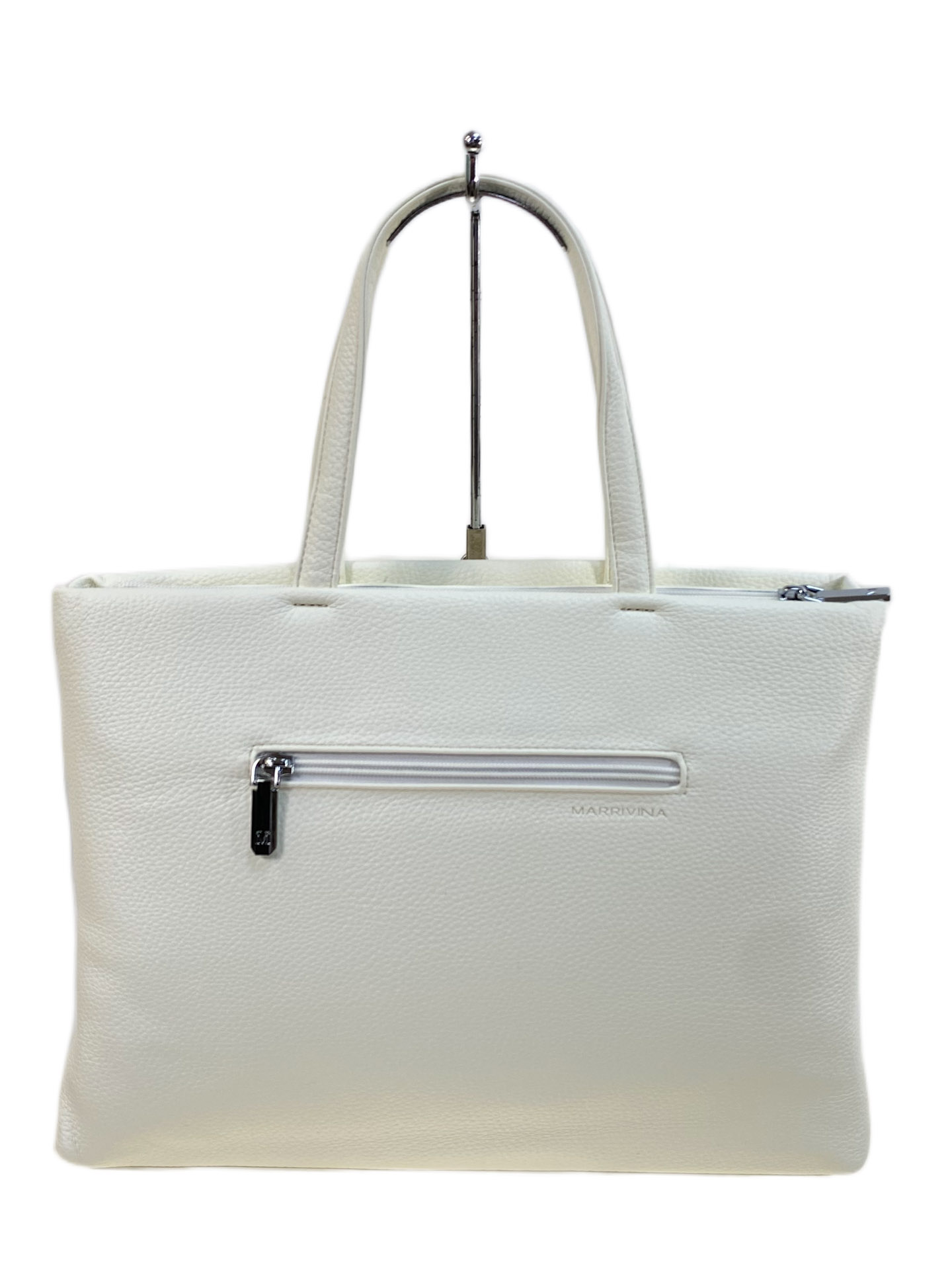 На фото 2 - Женская сумка из искусственной кожи, цвет белый