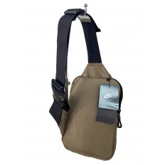 На фото 2 - Мужская сумка-слинг из текстиля, цвет бронза
