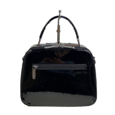 На фото 2 - Женская сумка из искусственной кожи, цвет черный На фото 2 - Женская сумка из искусственной кожи, цвет черный