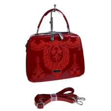 На фото 1 - Женская сумка из искусственной кожи, цвет красный На фото 1 - Женская сумка из искусственной кожи, цвет красный