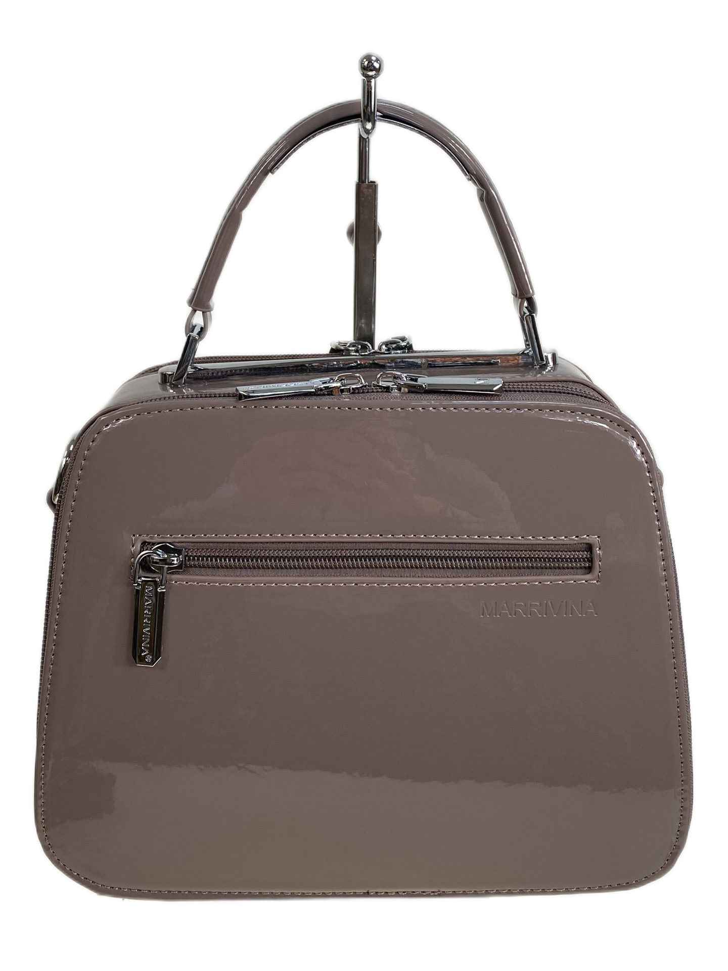 На фото 2 - Женская сумка из искусственной кожи, цвет хаки