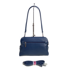 На фото 2 - Женская сумка из искусственной кожи и натуральной замши, цвет синий